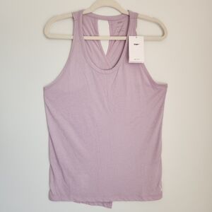 NWT Nike Dri-fit Lilac Size M Women's Yoga Tank Top Open Back Scoop Neck